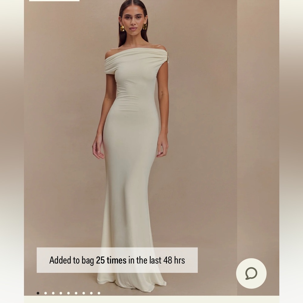 Elegant Cream Evening Gown